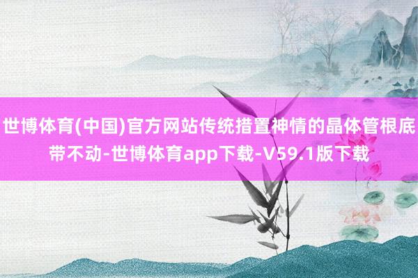 世博体育(中国)官方网站传统措置神情的晶体管根底带不动-世博体育app下载-V59.1版下载