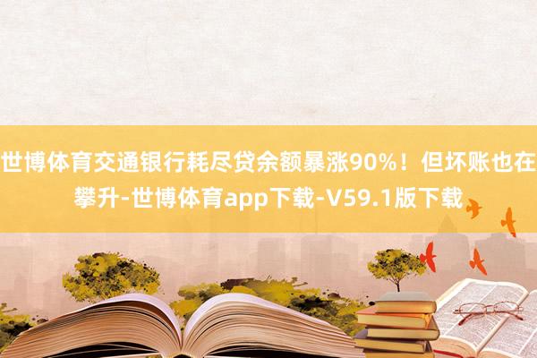 世博体育交通银行耗尽贷余额暴涨90%！但坏账也在攀升-世博体育app下载-V59.1版下载