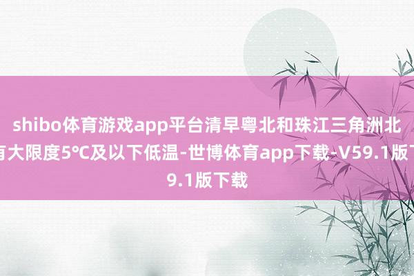 shibo体育游戏app平台清早粤北和珠江三角洲北部有大限度5℃及以下低温-世博体育app下载-V59.1版下载