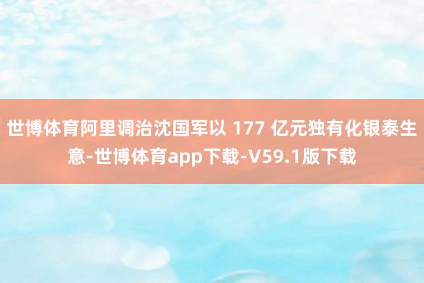 世博体育阿里调治沈国军以 177 亿元独有化银泰生意-世博体育app下载-V59.1版下载