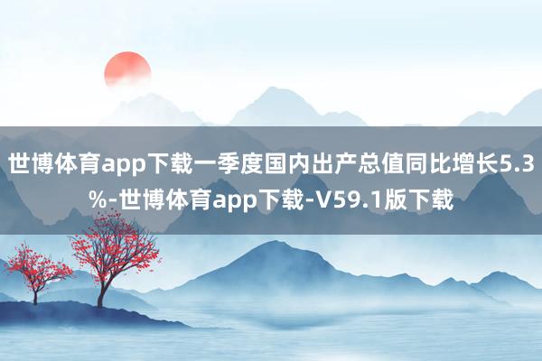 世博体育app下载一季度国内出产总值同比增长5.3%-世博体育app下载-V59.1版下载