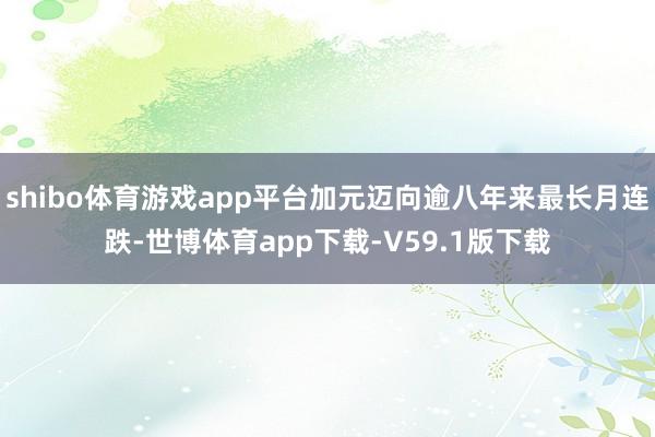 shibo体育游戏app平台加元迈向逾八年来最长月连跌-世博体育app下载-V59.1版下载