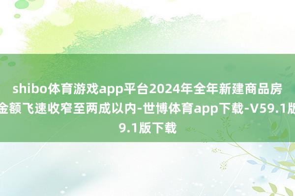 shibo体育游戏app平台2024年全年新建商品房销售金额飞速收窄至两成以内-世博体育app下载-V59.1版下载